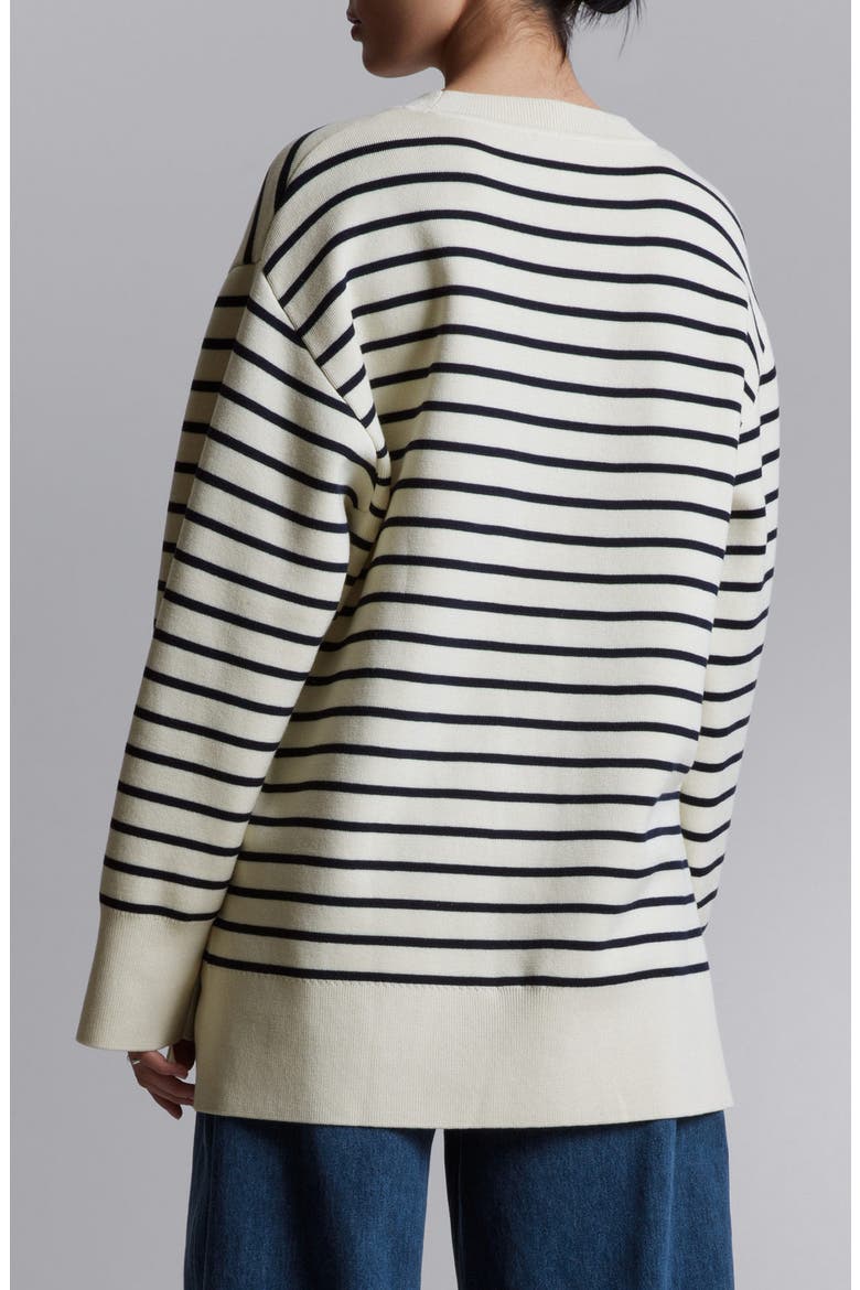 Stripe Sweater, Alternate, color, WHITE DUSTY LIGHT