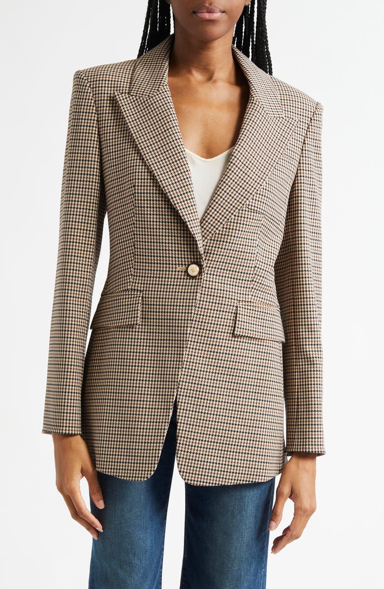 Veronica Beard Livvy Houndstooth Dickey Jacket, Main, color,