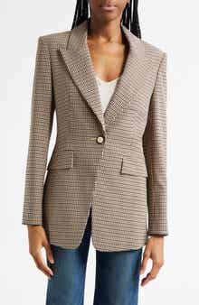 Veronica Beard Livvy Houndstooth Dickey Jacket