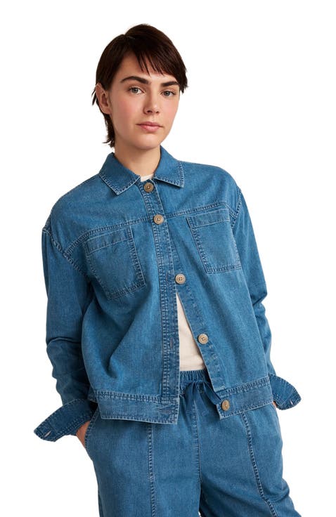 Organic Cotton Denim Boxy Jacket