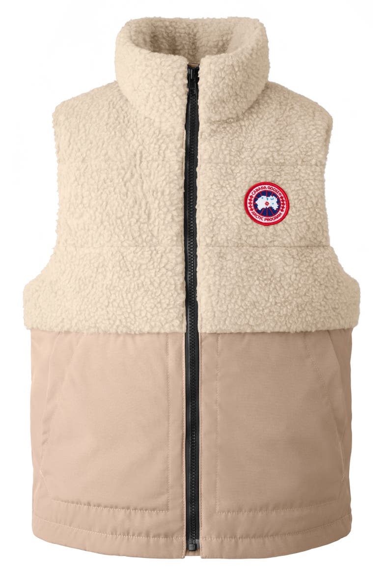 Kids' Elora Water Repellent 650-Fill-Power Down Vest, Main, color, LIGHT TAN/ TAN-TAN CLAIR/ TAN