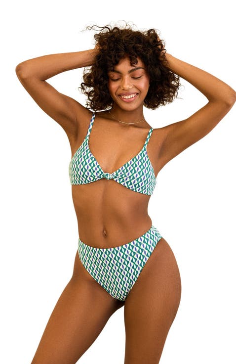 Seashore High Waist Cheeky Bikini Bottom