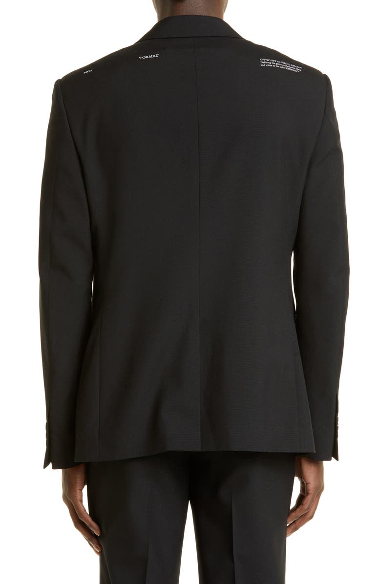 Off-White Corp Slim Fit Wool Sport Coat, Alternate, color, Black