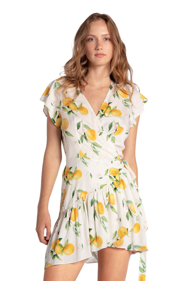 Belle & Bloom Love Shack Mini Wrap Dress, Alternate, color, Orchard