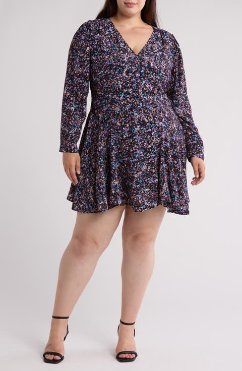 Rowley Long Sleeve Shift Dress (Plus)