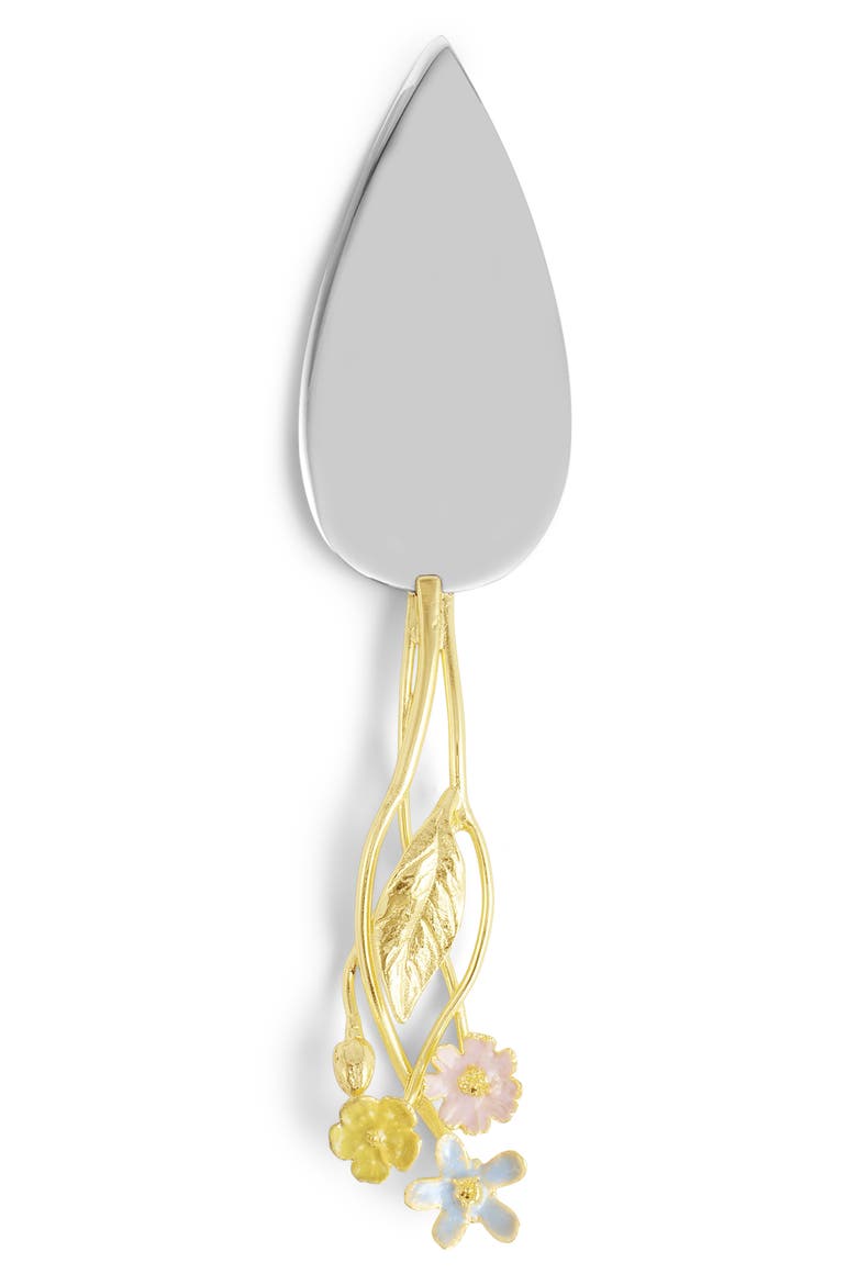 Wildflowers Cake Server, Alternate, color, SILVER