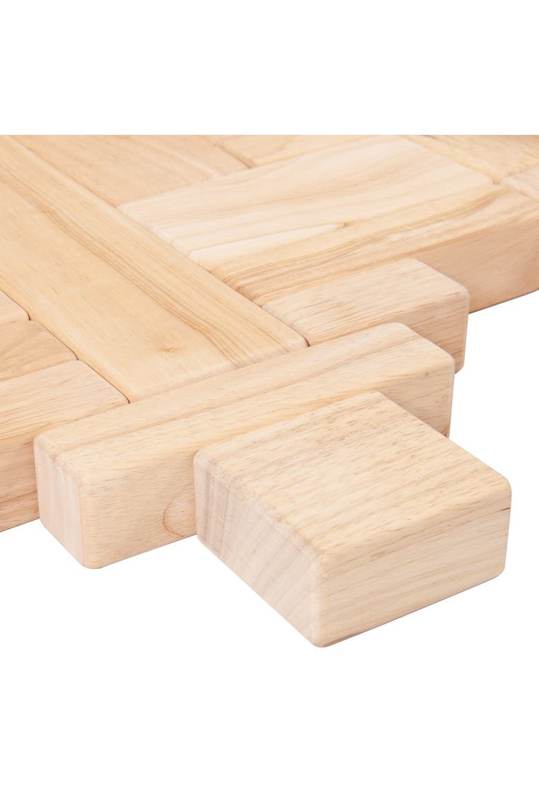 Unit Blocks Classroom Set I - 107 pieces in 28 shapes, Alternate, color, Brown