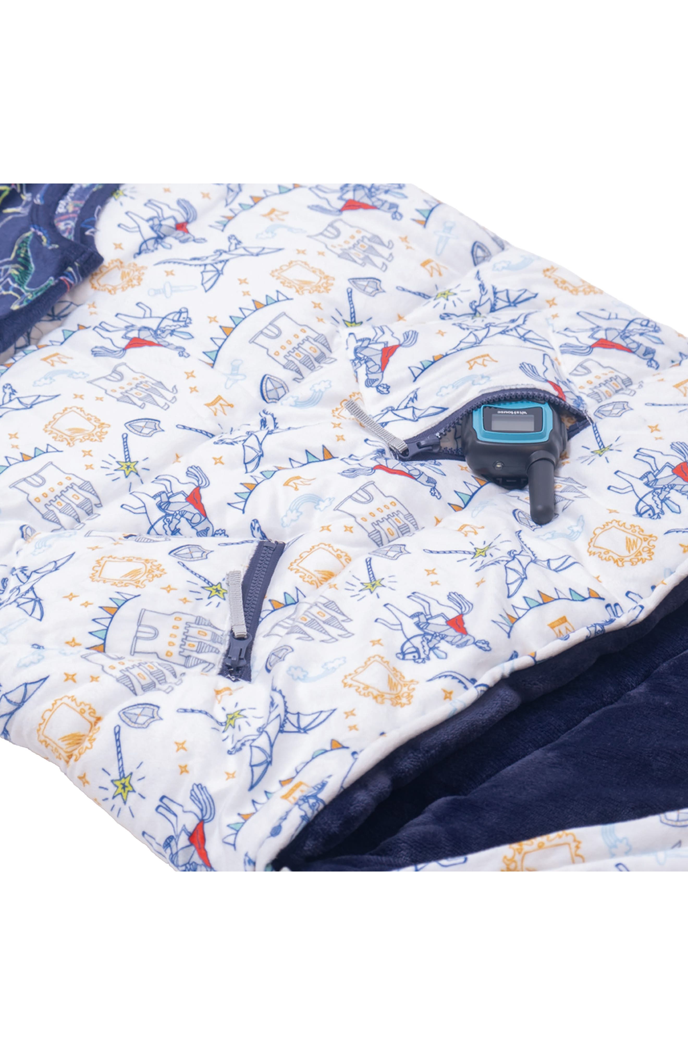 Kids' Sleep-n-Pack Sleeping Bag Backpack, Alternate, color, WHITE MULTI
