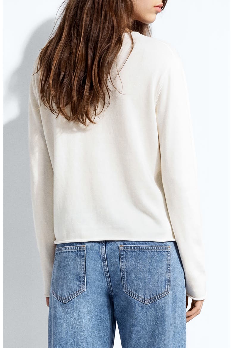 Diagonal-Button Cardigan, Alternate, color, WHITE