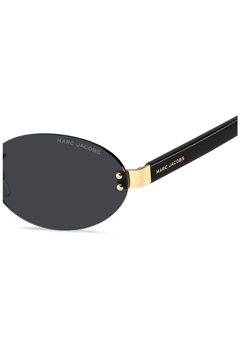 57mm Oval Sunglasses, Alternate, color, GOLD BLACK/ GREY