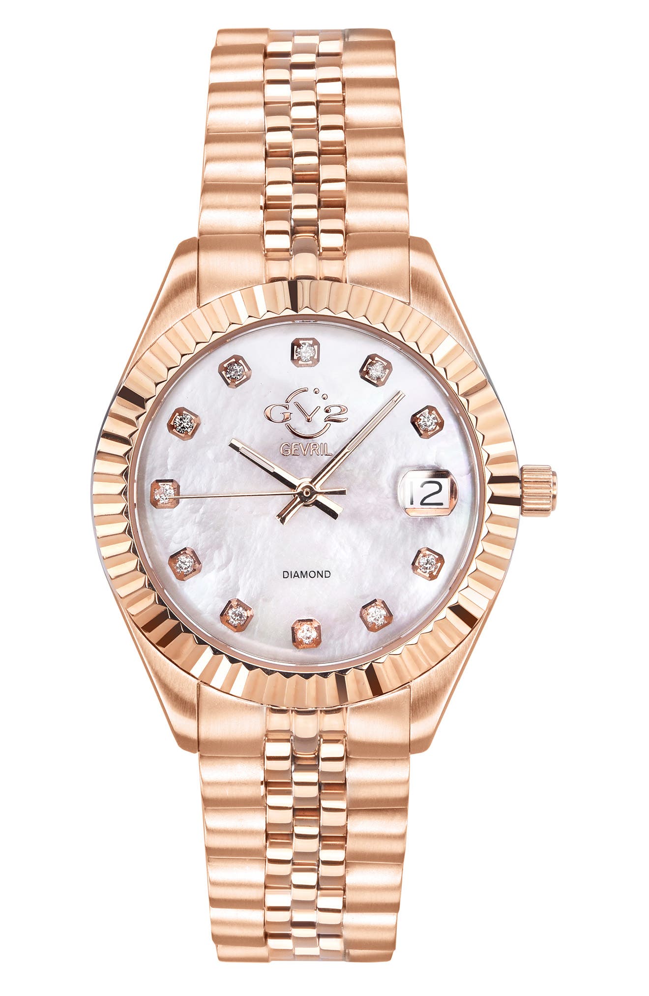 GV2 Women's Naples Swiss Diamond Watch, 34mm - 0.146 ctw