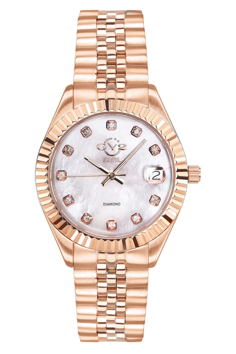 Women's Naples Swiss Diamond Watch, 34mm - 0.146 ctw, Main, color, TWO TONED SS IPYGDNU