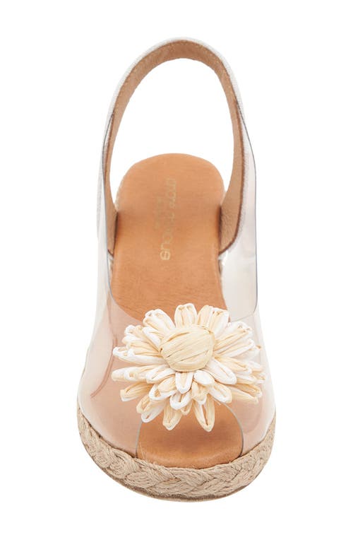 Andre Assous André Assous Slingback Espadrille Peep Toe Wedge Sandal In White