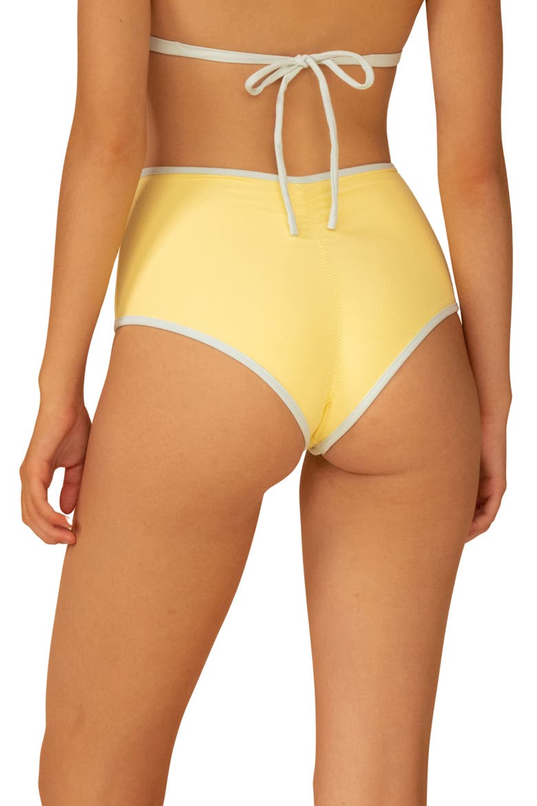 Polly Contrast Trim Bikini Bottoms, Alternate, color, SUNSHINE