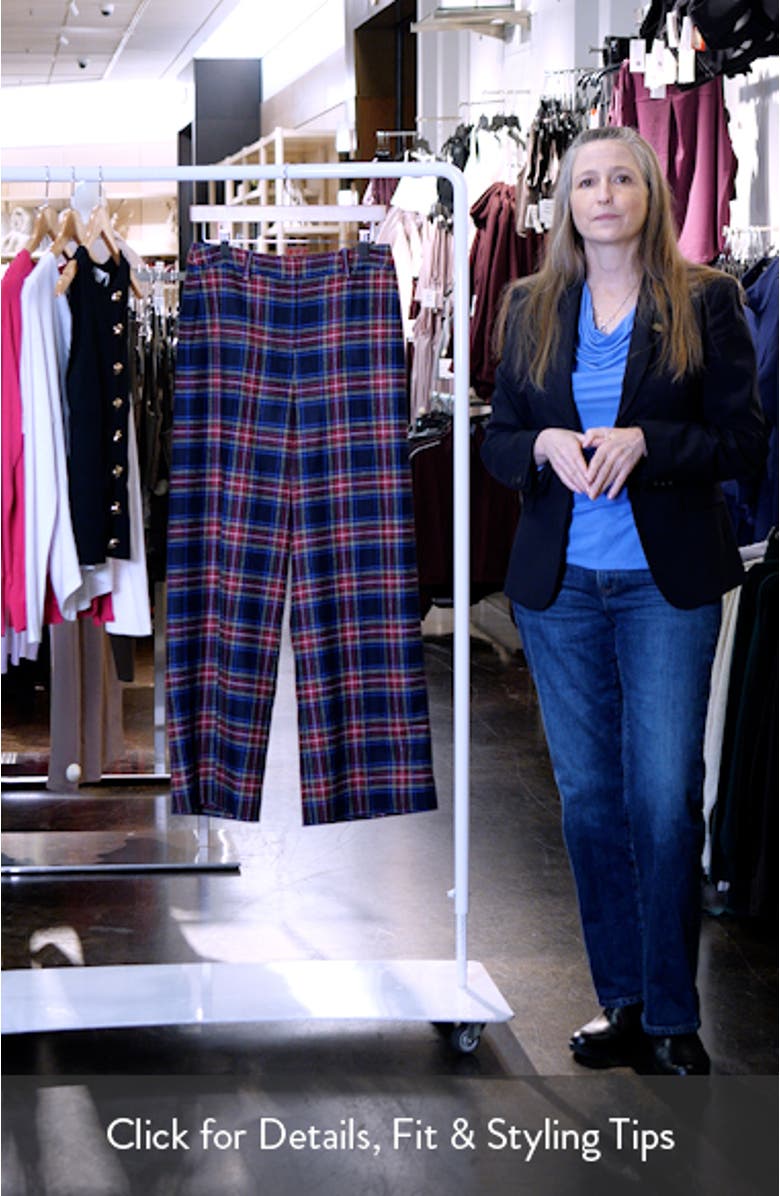 Belgravia Plaid Wool Blend Pants, sales video thumbnail