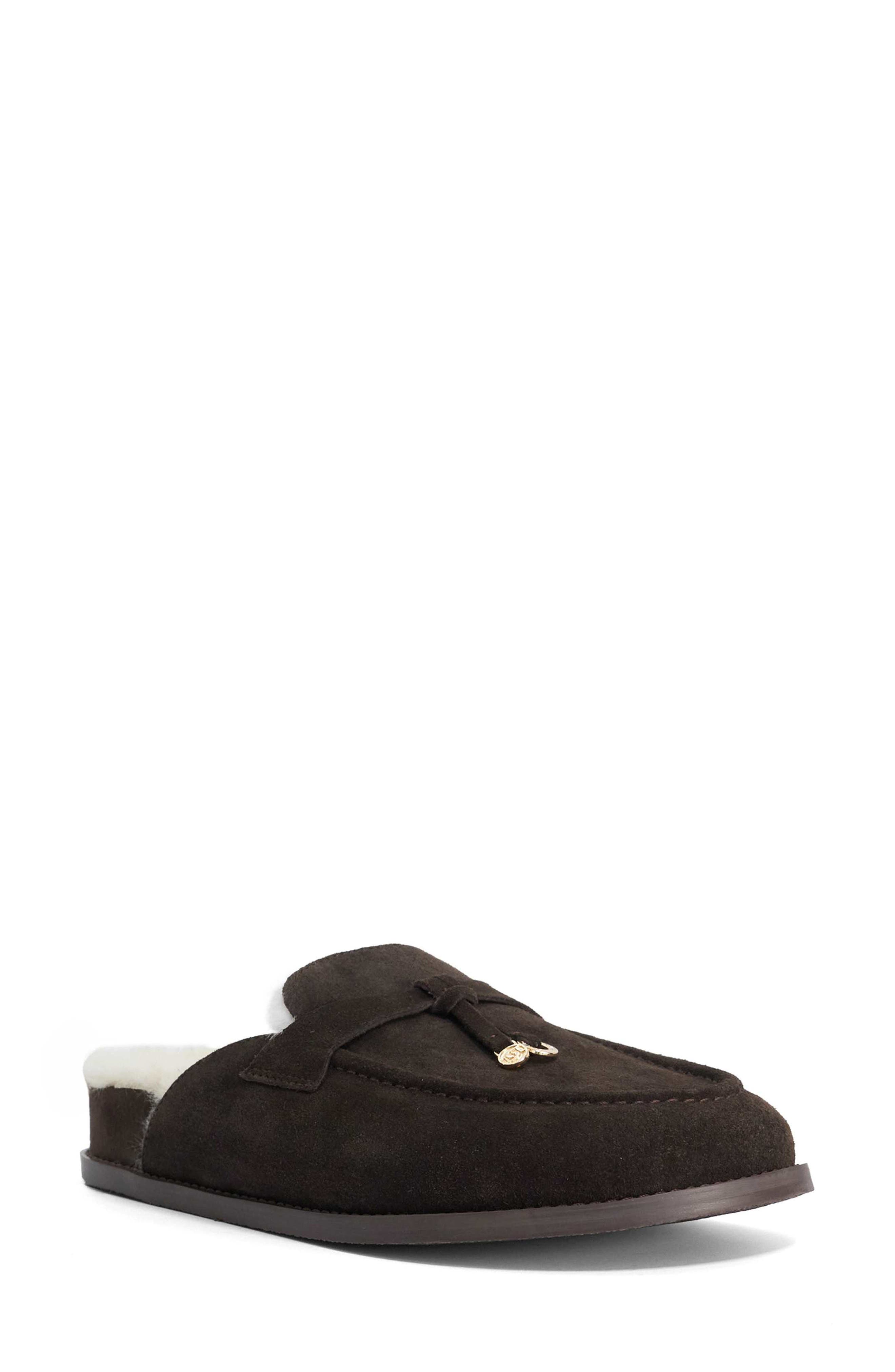 Gravitas Leather Faux Fur Lined Mule