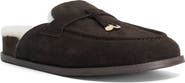 Dune London Gravitas Leather Faux Fur Lined Mule