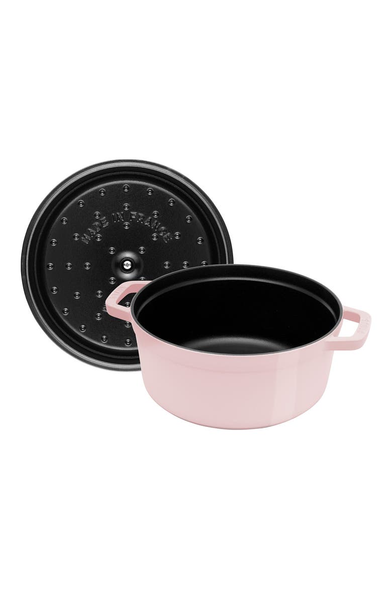4-Quart Enameled Cast Iron Dutch Oven, Alternate, color, PEONY PINK