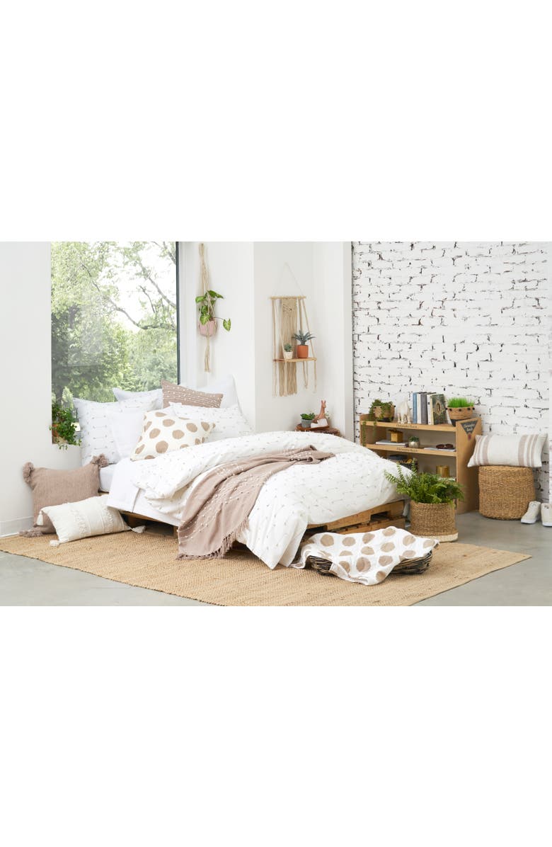 carol & frank Tabb Dune White Throw Blanket, Alternate, color, Beige