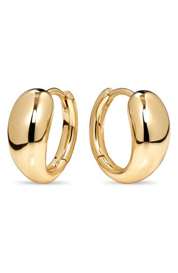 Devata Teardrop Hoop Earrings In Gold