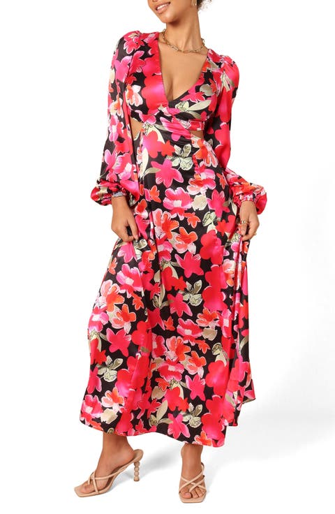 Teena Long Sleeve Cutout Maxi Dress