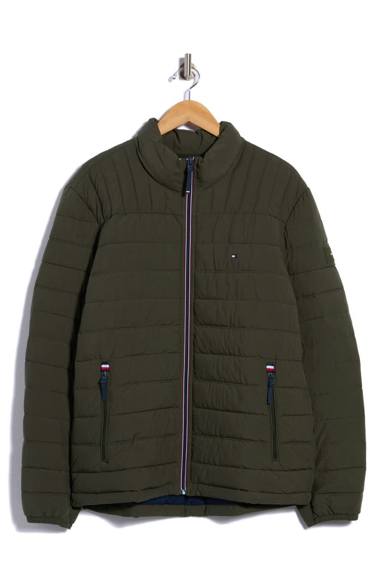 Lightweight Puffer Jacket, Main, color, OLIVE