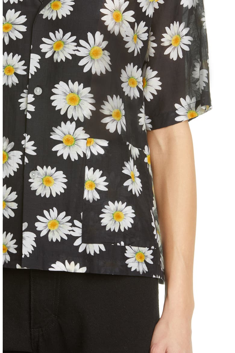 Resort Daisy Print Button-Up Shirt, Alternate, color, DAISY