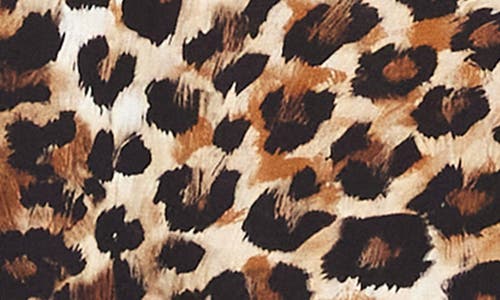 Karen Kane Leopard Print Side Slit Midi Skirt In Multi
