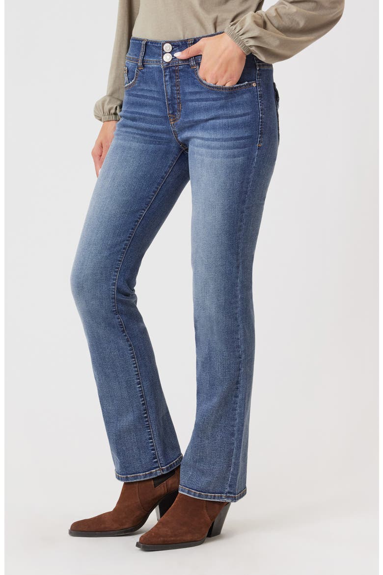 Curvy Mid Rise Bootcut Jeans, Alternate, color, STEEL