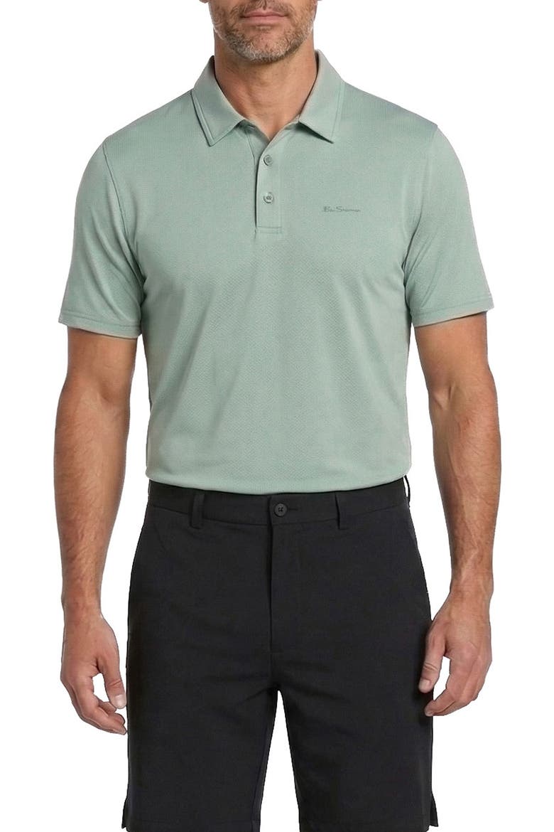 Dobby Jacquard Performance Polo, Main, color, ALOE