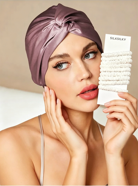Silk Bonnet & Scrunchie Set for Sleep & Styling