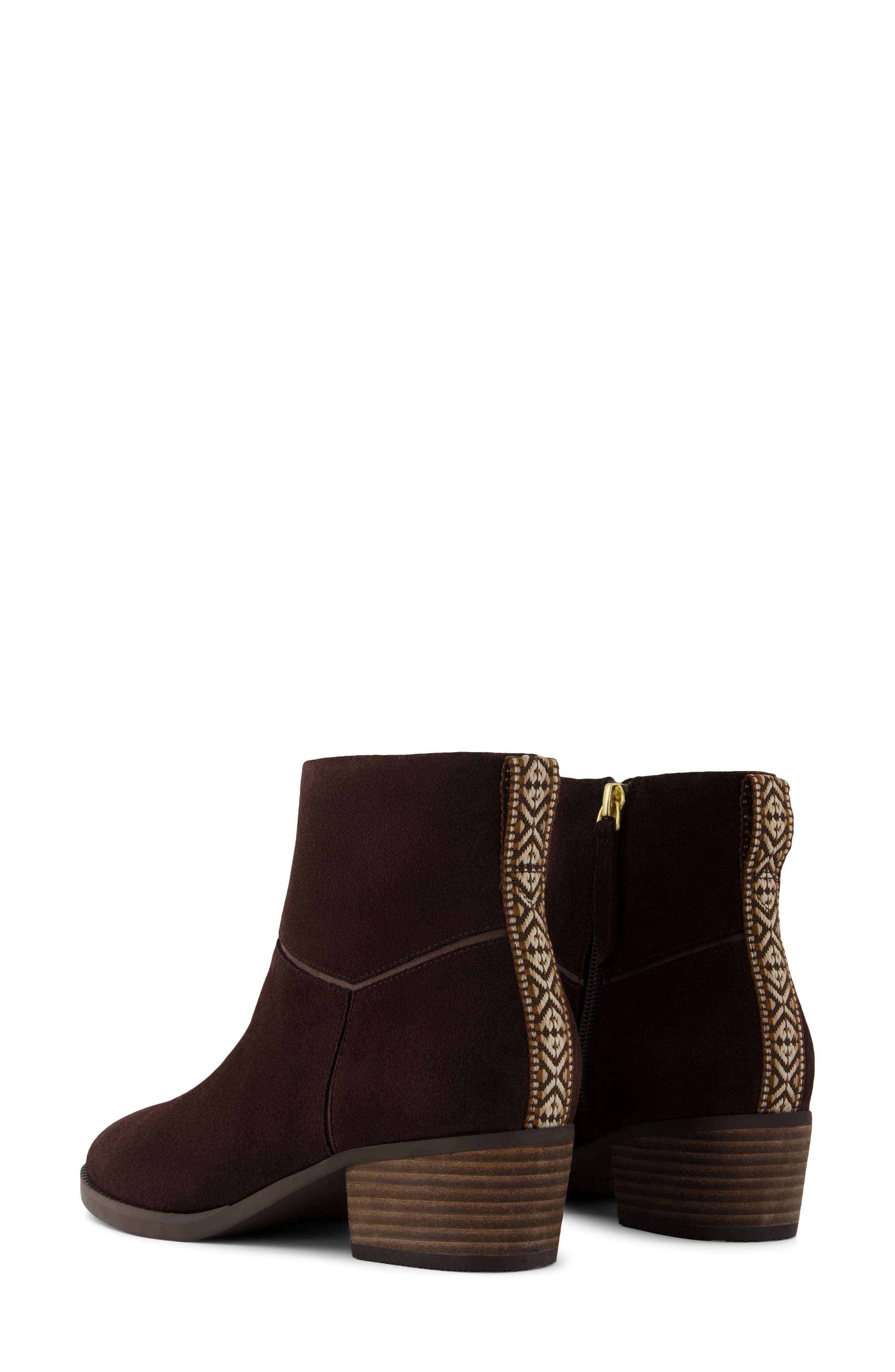 Elia Leather Bootie, Alternate, color, DARK BROWN