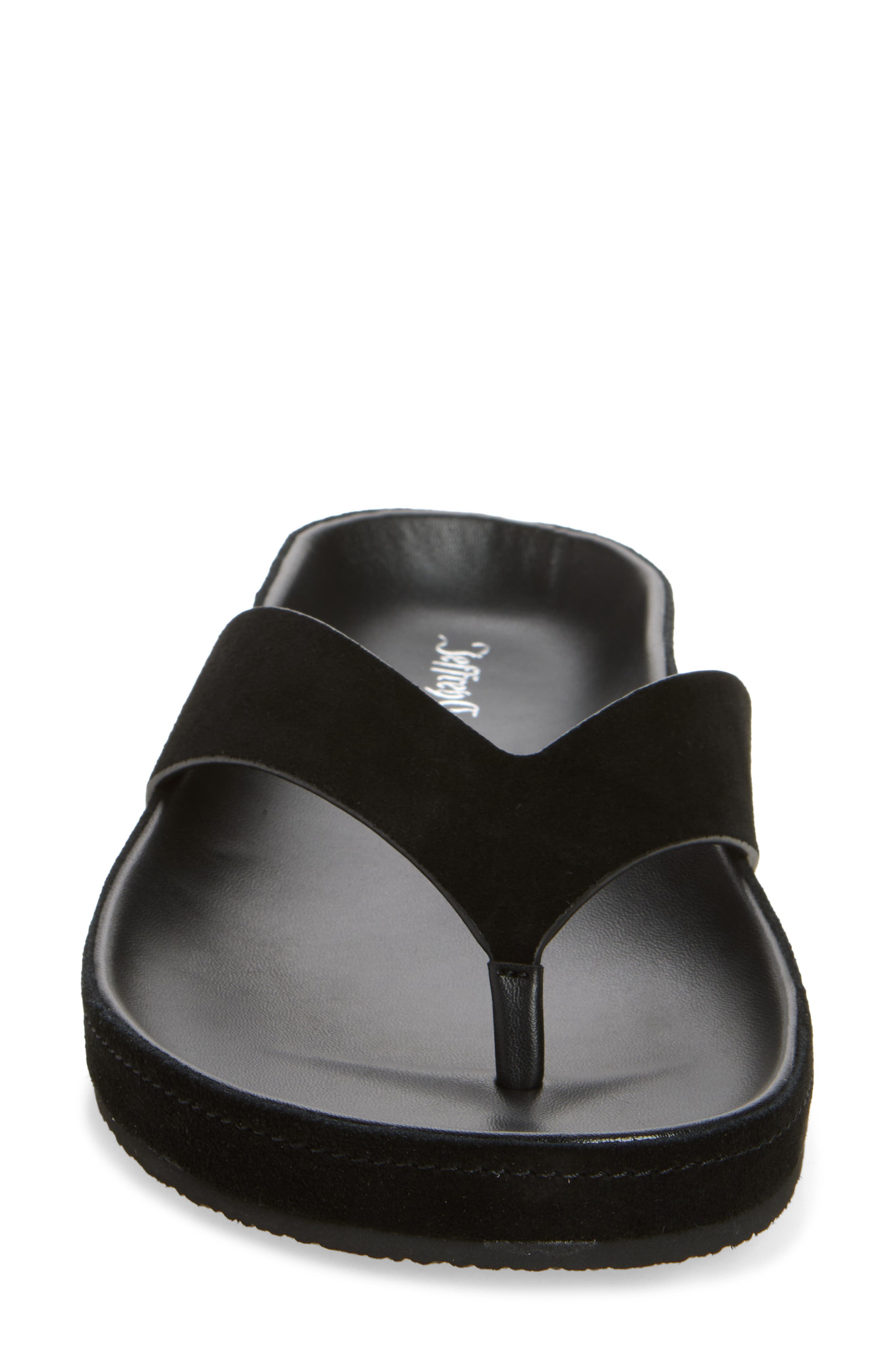 Jeffrey Campbell Relaxer Platform Thong Sandal, Alternate, color, Black Suede Black