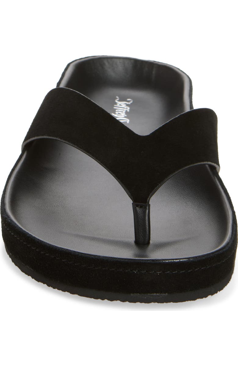 Jeffrey Campbell Relaxer Platform Thong Sandal, Alternate, color, Black Suede Black