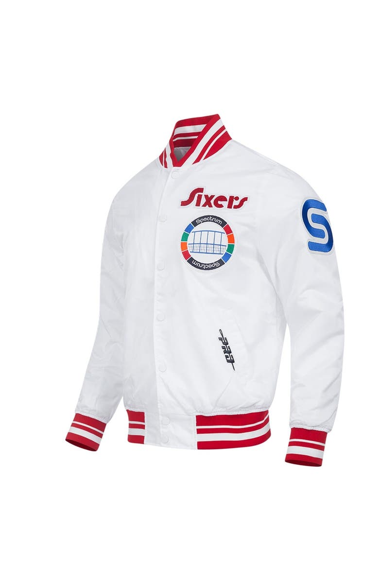 PRO STANDARD Men's Pro Standard White Philadelphia 76ers 2024/25 City Edition Chenille Satin Full-Snap Jacket, Alternate, color, 