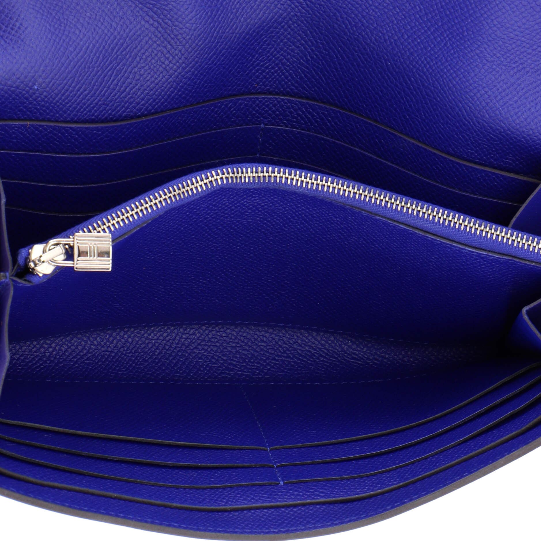 Kelly Wallet Epsom Long, Alternate, color, Bleu Electrique