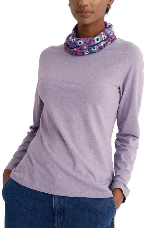 Easel Long Sleeve Stretch Organic Cotton Top