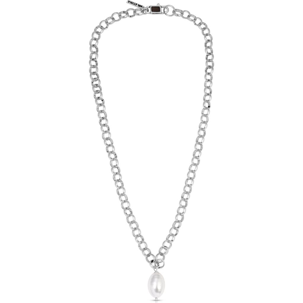 Ettika Pearl Charm Chain Necklace