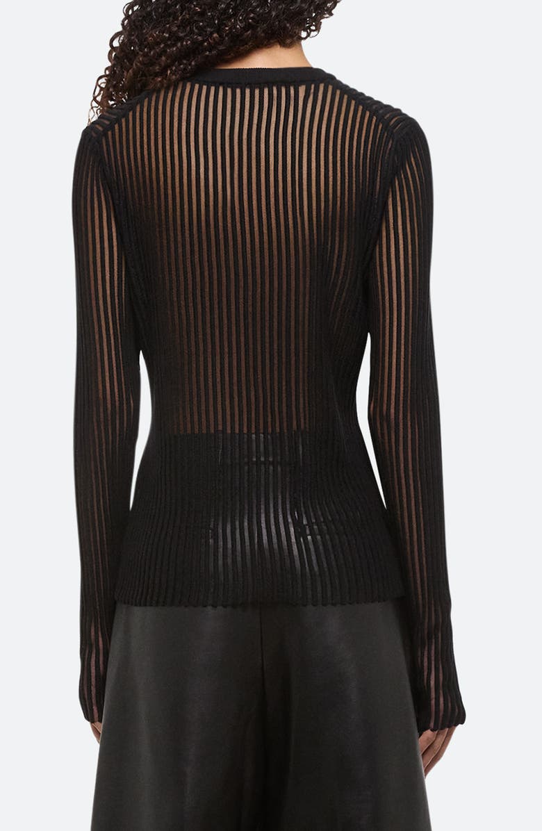 Helmut Lang Sheer Stripe Sweater, Alternate, color, 