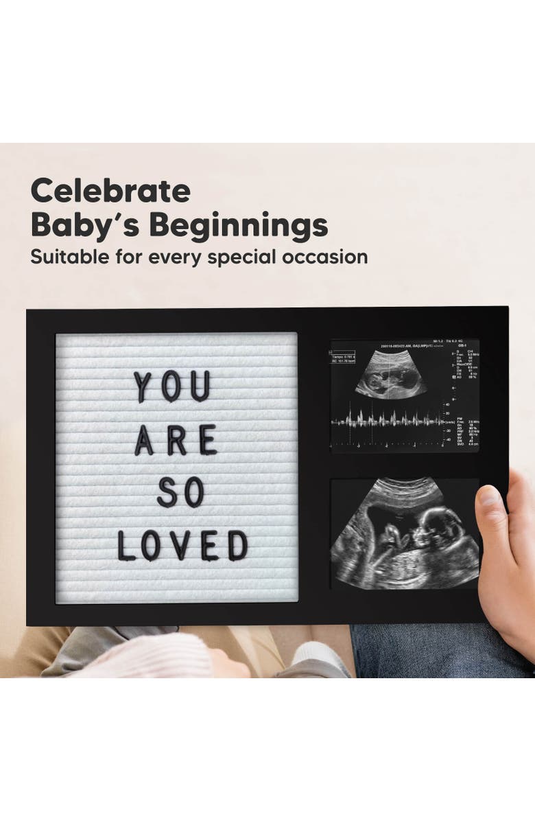 KeaBabies Heartfelt Picture Frame with Felt Letterboard, Alternate, color,