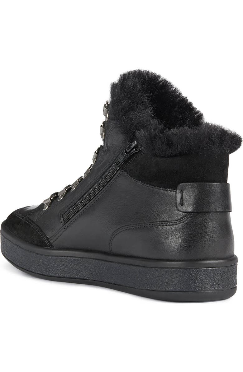 Geox Leelu Faux Fur Lined High Top Sneaker, Alternate, color,