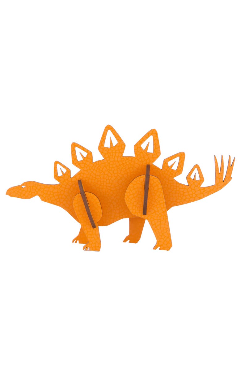 Little & Wood Woodlet Stegosaurus, 3D Wooden Kit Set, Ages 6+, Alternate, color, Multicolored