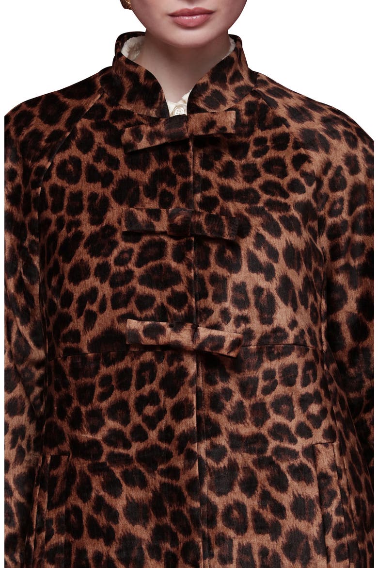 Leopard Print A-Line Jacket, Alternate, color, LEOPARD