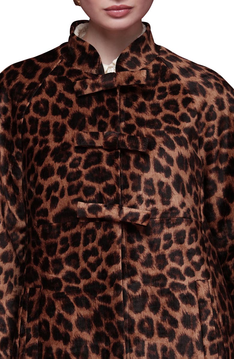 Avec Les Filles Leopard Print A-Line Jacket, Alternate, color, Leopard