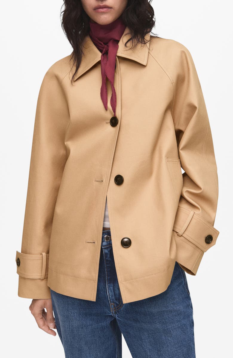 MANGO Oversize Jacket, Main, color, Beige
