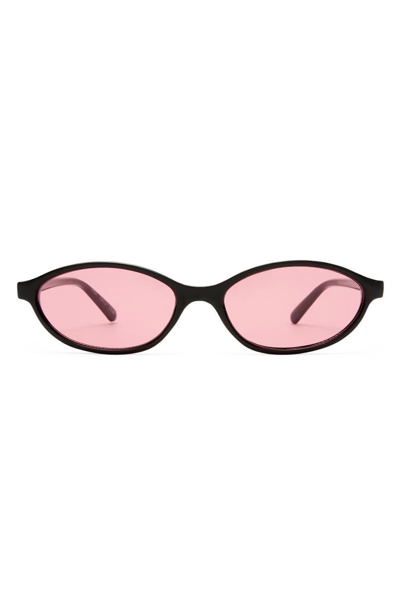 AIRE Earthshine 54mm Oval Sunglasses, Main, color, Black / Burgundy Mono