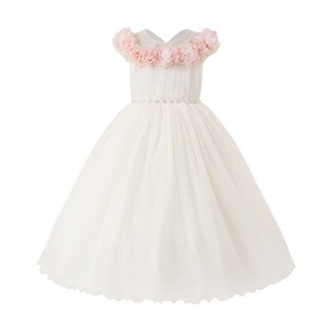 Dress with Petal Trim
