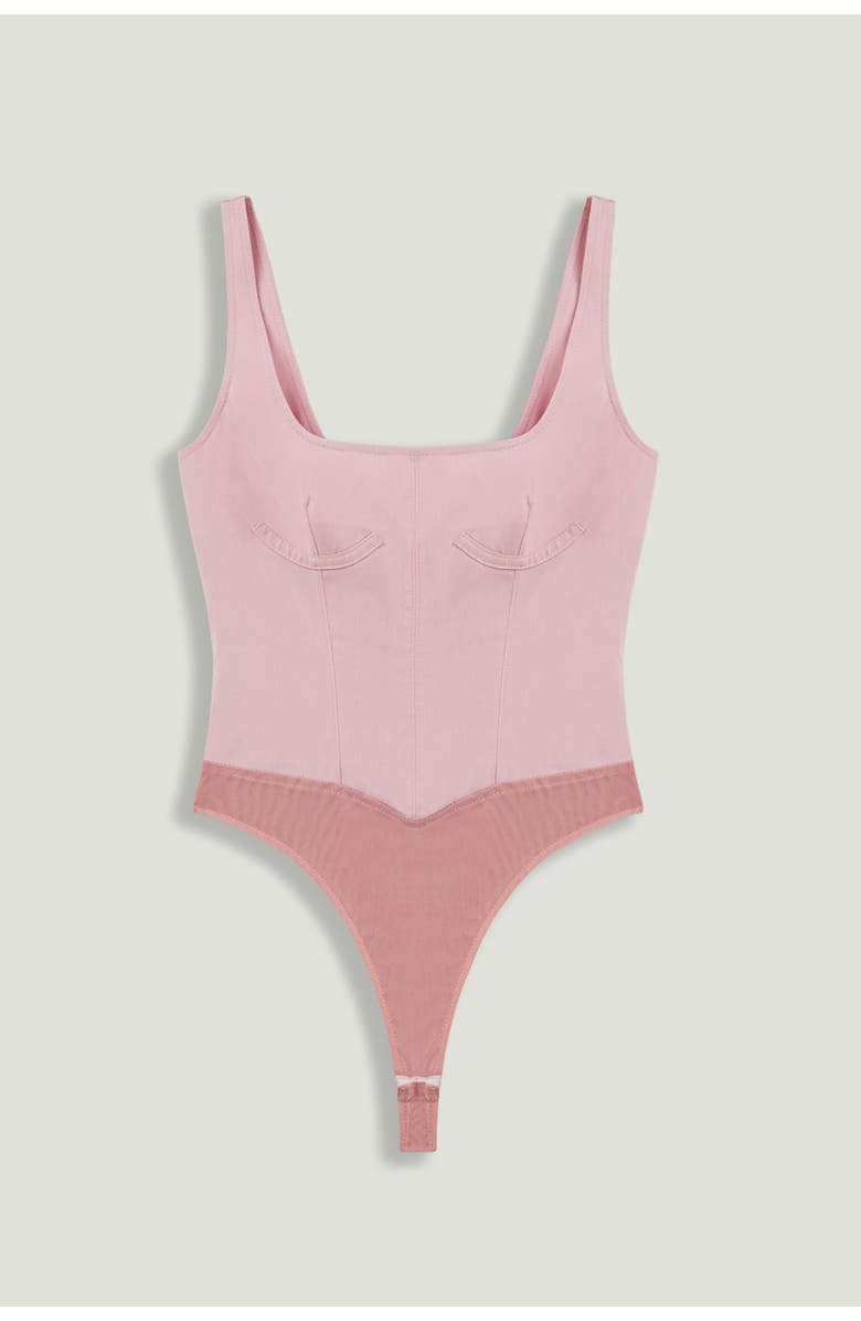 Nocturne Boned Detail Bodysuit, Alternate, color, Pink