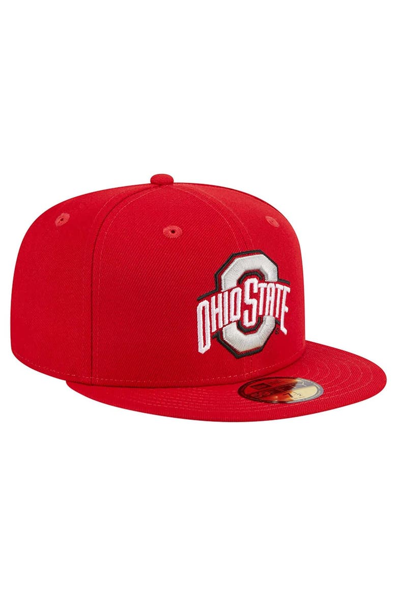 Men's New Era Scarlet Ohio State Buckeyes 59FIFTY Fitted Hat, Alternate, color, Scarlet
