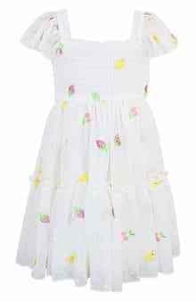Zunie Kids' Fruit Embroidered Smocked Dress